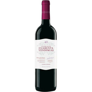 Вино Cuatro Rayas, "Cuarenta Vendimias" Tempranillo, Ribera del Duero DO, 2019