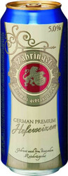 Пиво "Zahringer" Hefeweizen, in can, 0.5 л