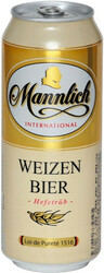 Пиво "Mannlich International" Weizen, in can, 0.5 л