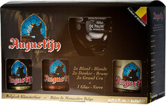 Пиво "Augustijn", gift set (6 bottles & glass), 0.33 л
