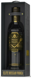 Водка "Русская Эскадра" Элит Голд, в кожаной подарочной коробке, 0.7 л