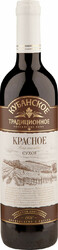 Вино "Кубанское Традиционное" красное сухое, 0.7 л