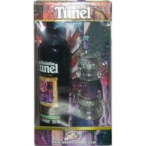 Абсент "Tunel" Black, gift box with two glasses, 350 мл