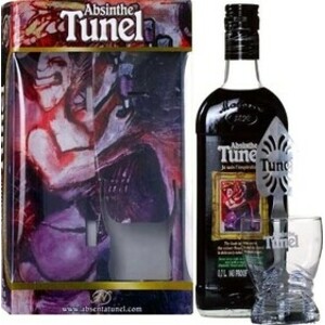 Абсент "Tunel" Black, gift box with spoon & glass, 0.7 л