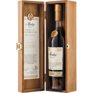 Арманьяк "Monluc" Armagnac AOC, 2001, wooden box, 0.7 л