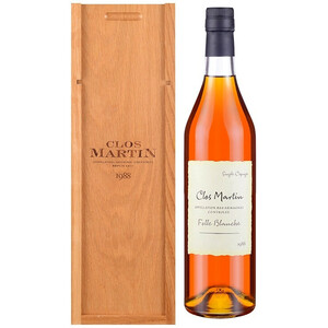 Арманьяк "Clos Martin" Folle Blanche, Bas-Armagnac AOC, 1988, gift box, 0.7 л