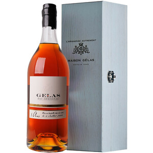 Арманьяк Gelas, Bas Armagnac 8 ans, wooden box, 1.5 л