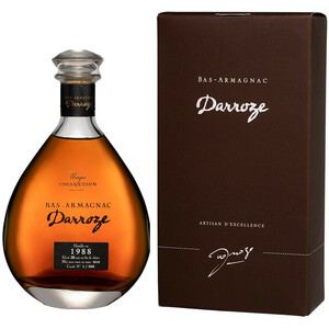 Арманьяк Darroze, Bas-Armagnac "Domaine de Salie", 1988, in decanter & gift box, 0.7 л