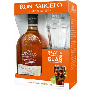 Ром Ron Barcelo, Gran Anejo, gift box with glass, 0.7 л