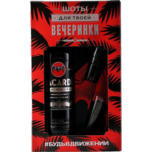 Ром "Bacardi" Carta Negra, gift box with 2 shots, 0.7 л