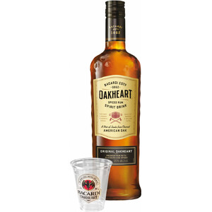 Ром Bacardi "OakHeart", with plastic glass, 0.7 л