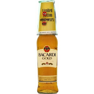 Ром "Bacardi" Gold, with glass, 0.75 л