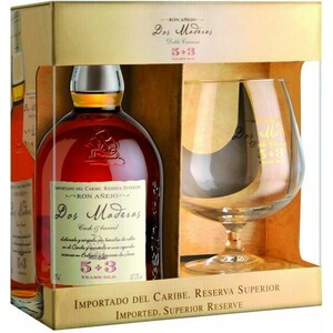 Ром Williams & Humbert, "Dos Maderas", gift box with glass, 0.7 л