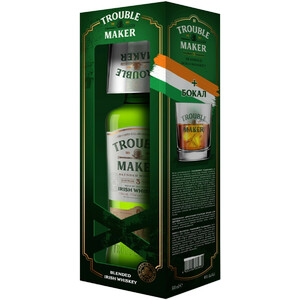 Виски "Trouble Maker", gift box with glass, 0.7 л