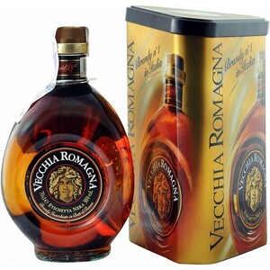 Бренди "Vecchia Romagna" Etichetta Nera, metal box, 0.7 л