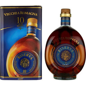 Бренди "Vecchia Romagna" Riserva 10 Anni, gift box, 0.7 л