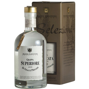 Граппа "Monte Sabotino" Grappa Bianca Superiore, gift box, 0.7 л