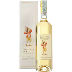 Граппа Montanaro, Grappa di Moscato, gift box, 0.7 л
