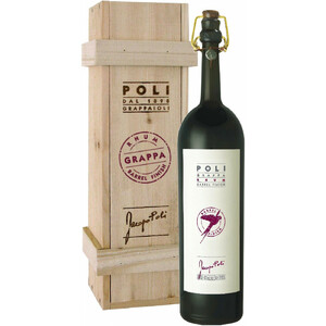 Граппа Poli, Grappa Rhum Barrel Finish, wooden box, 0.5 л