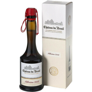 Кальвадос Chateau du Breuil, Millesime 2002, Pays d'Auge AOC, gift box, 0.7 л