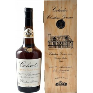 Кальвадос Christian Drouin, "Coeur de Lion" Calvados 1100-eme Anniversaire de la Normandie, wooden box, 0.7 л