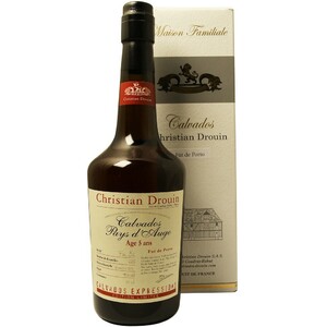 Кальвадос Christian Drouin, Calvados Pays d'Auge "Fut de Porto", gift box, 0.7 л
