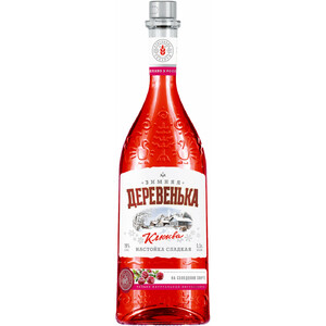 Ликер "Зимняя деревенька" Клюква, настойка сладкая, 0.5 л