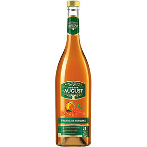 Ликер "Доктор Август" Рябина на коньяке, настойка сладкая, 0.5 л