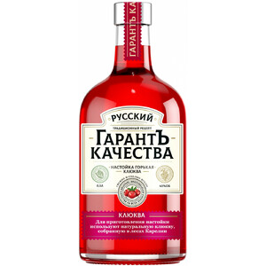 Ликер "Русский ГарантЪ Качества" Клюква, Настойка горькая, 0.5 л