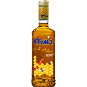 Ликер Альфа Люкс, "Стужа" Медовая с перцем, настойка горькая, 0.5 л