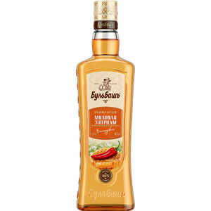 Ликер "Бульбашъ" Мядовая з Перцам Беларуская, настойка горькая, 0.5 л
