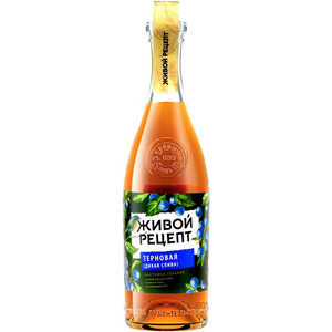 Ликер "Живой рецепт" Терновая (Дикая Слива) Настойка горькая, 0.5 л