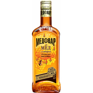 Ликер Альфа Люкс "Медовар" Мёд с Имбирем, Горькая настойка, 0.5 л