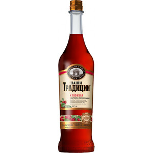 Ликер "Наши Традиции" Клюква, настойка полусладкая, 250 мл