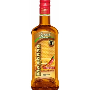 Ликер "Зеленая Линия" Медовая с перцем, настойка горькая, 250 мл