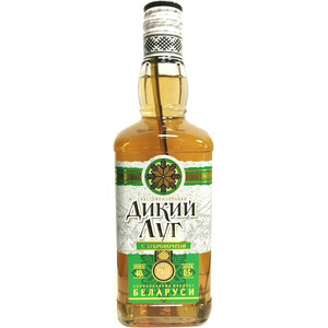 Ликер "Дикий Луг" С зубровочкой, настойка горькая, 0.5 л