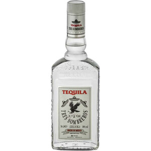 Текила "Tres Sombreros" Tequila Silver, 0.7 л