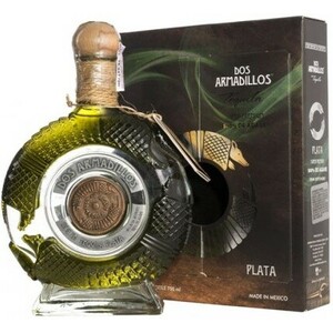 Текила "Dos Armadillos" Plata, gift box, 0.75 л