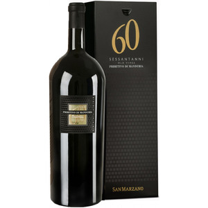 Вино Feudi di San Marzano, "Sessantanni" Primitivo di Manduria DOC, 2018, wooden box, 1.5 л