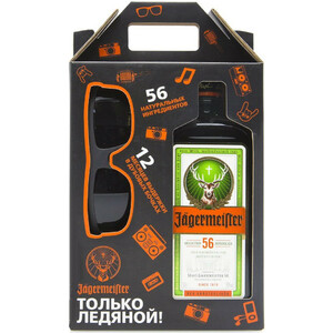 Ликер "Jagermeister", gift box & glasses, 0.7 л