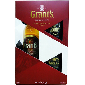 Виски Grant's, Family Reserve, gift box with 2 glasses, 0.75 л