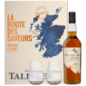 Виски "Talisker" 10 years old, gift box with 2 glasses, 0.7 л