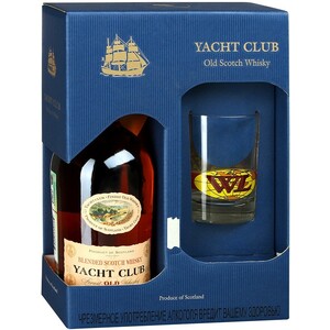 Виски "Yacht Club", gift box with glass, 0.7 л