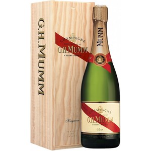 Шампанское Mumm, "Cordon Rouge" AOC, wooden box, 1.5 л