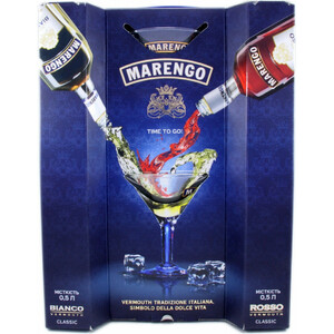 Вермут "Маренго" Бьянко & Россо, набор из двух бутылок, 1 л