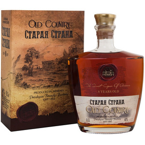 Коньяк "Старая страна" 8 лет, в подарочной коробке, 0.5 л