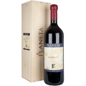 Вино Planeta, Merlot, 2009, wooden box, 1.5 л