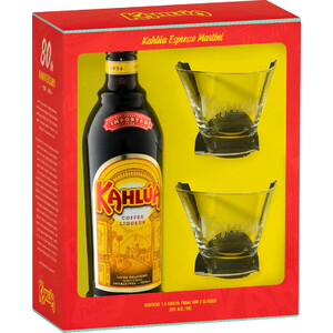 Ликер "Kahlua", gift box with 2 glasses, 0.7 л