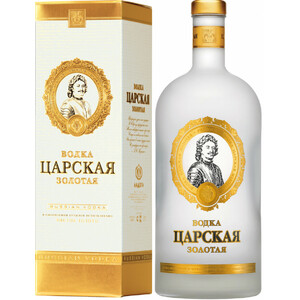 Водка "Царская" Золотая, в подарочной коробке, 1.75 л