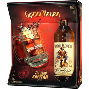 Ром "Captain Morgan" Spiced Gold, gift box with mug, 0.7 л